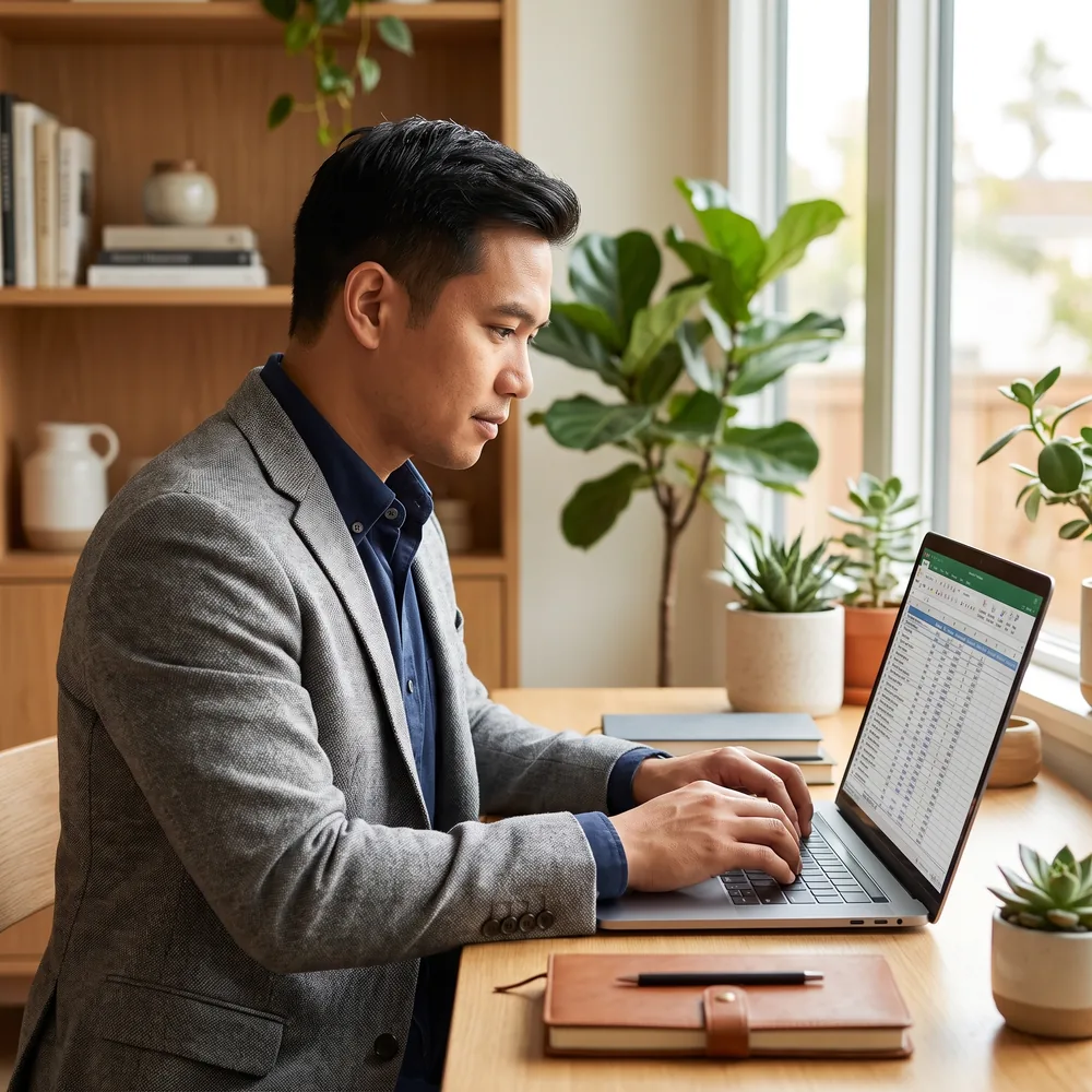 Filipino data entry specialist working from home for a UAE real estate company